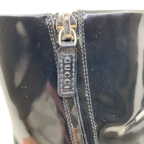 Gucci Patent Leather Horsebit Ankle Boots - Picture 5 of 8